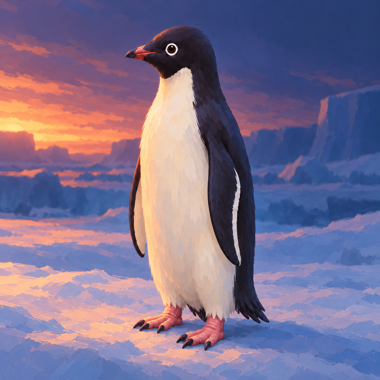 Final image of the penguin, the texture target